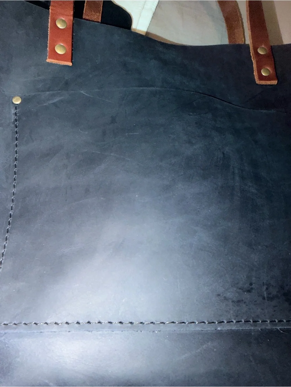 EUC Portland Leather Blue Medium Tote